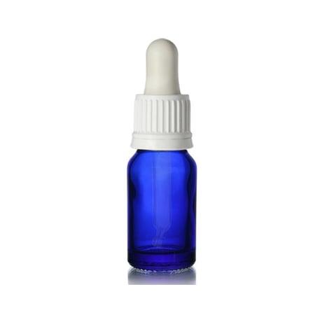 DAMLALIKLI MAVİ CAM ŞİŞE 10 ML