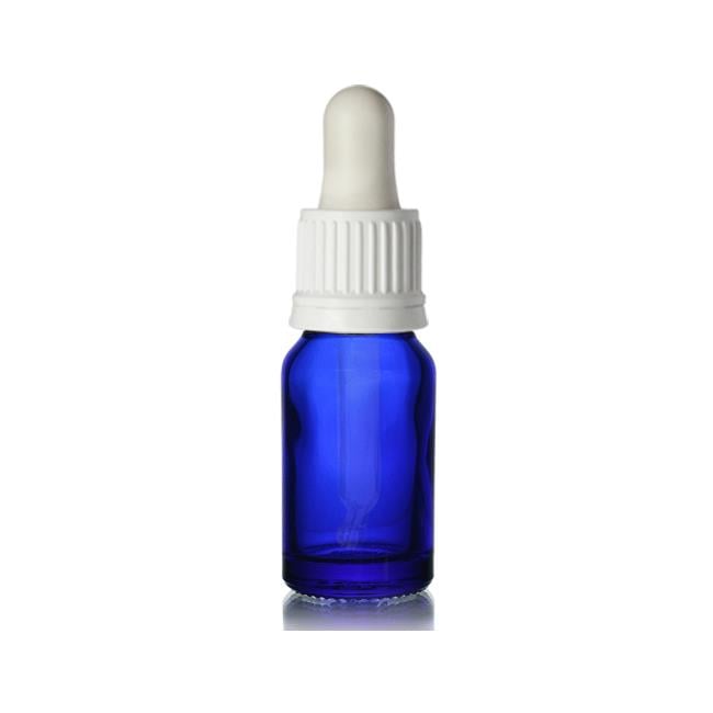 DAMLALIKLI MAVİ CAM ŞİŞE 10 ML