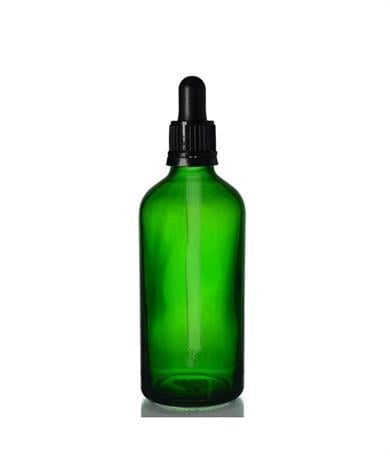 DAMLALIKLI YEŞİL CAM ŞİŞE 100 ML