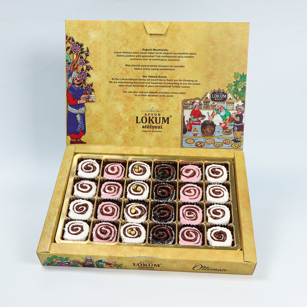 Karışık Çikolatalı Sarma Lokum 500g