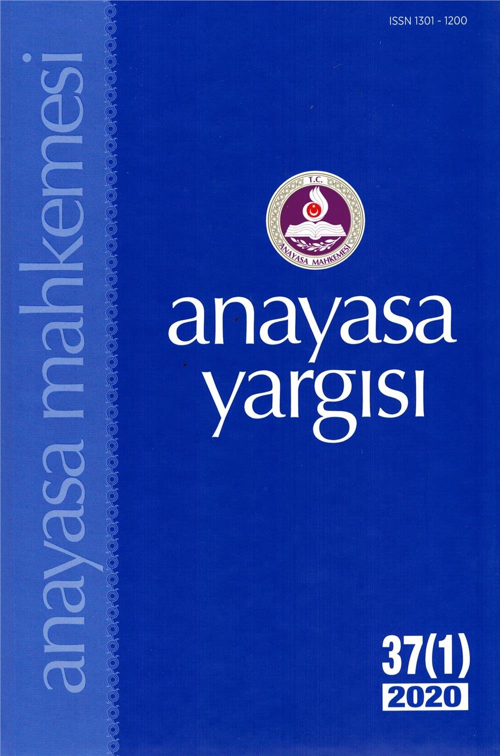 Anayasa Yargısı Dergisi 37 (1) 2020