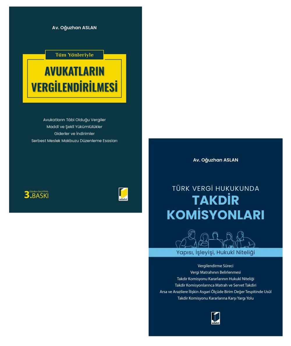 Avukatların Vergilendirilmesi + Türk Vergi Hukukunda Takdir Komisyonları (2'li Set)