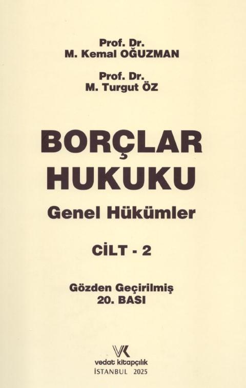 Borçlar Hukuku Genel Hükümler Cilt - 2