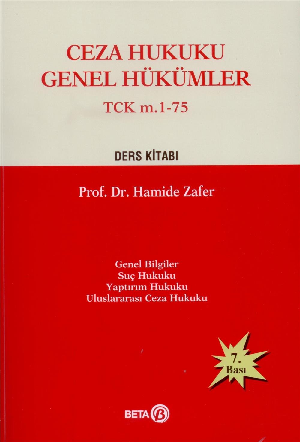 Ceza Hukuku Genel Hükümler (TCK m.1-75 Ders Kitabı)