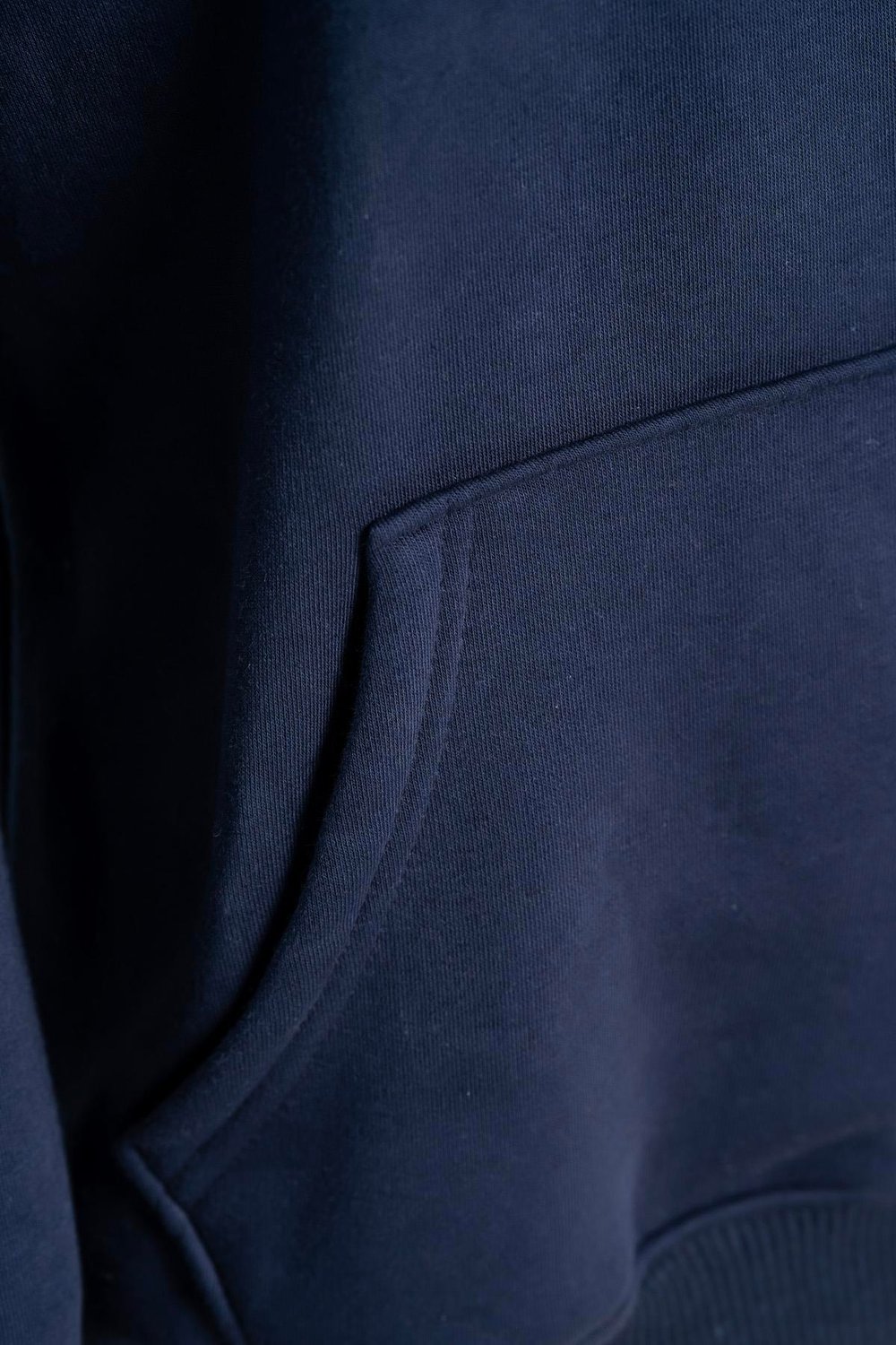  Unisex Kapüşonlu Cep Detaylı Üç İplik Sweatshirt - Lacivert