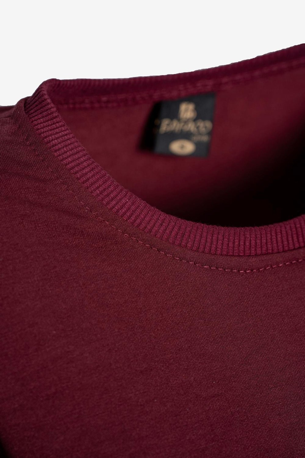 Bisiklet Yaka Basic Sweatshirt - Bordo