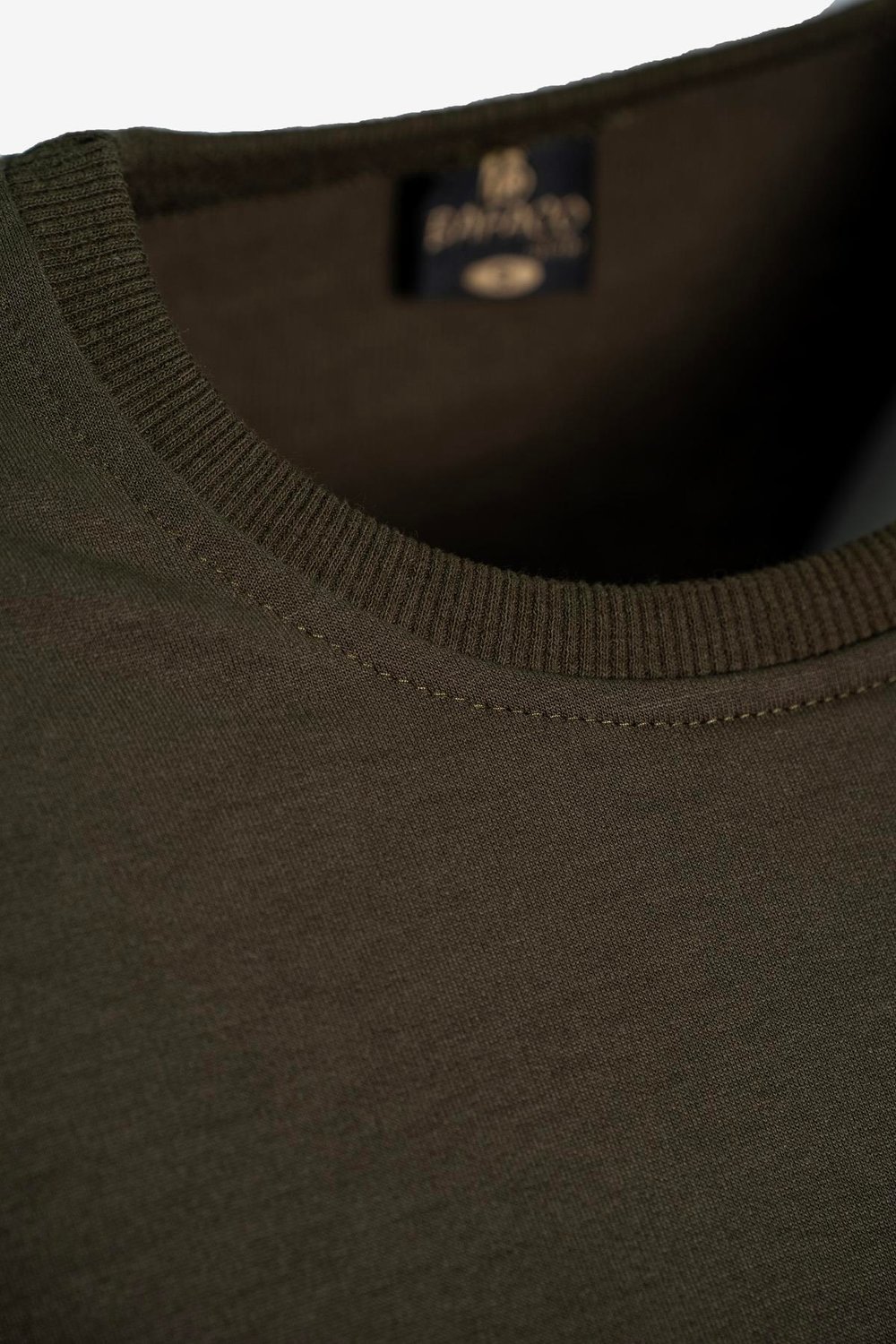 Bisiklet Yaka Basic Sweatshirt - Haki