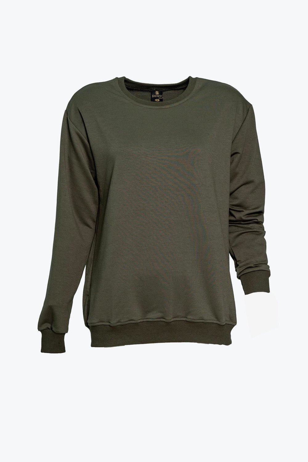 Bisiklet Yaka Basic Sweatshirt - Haki