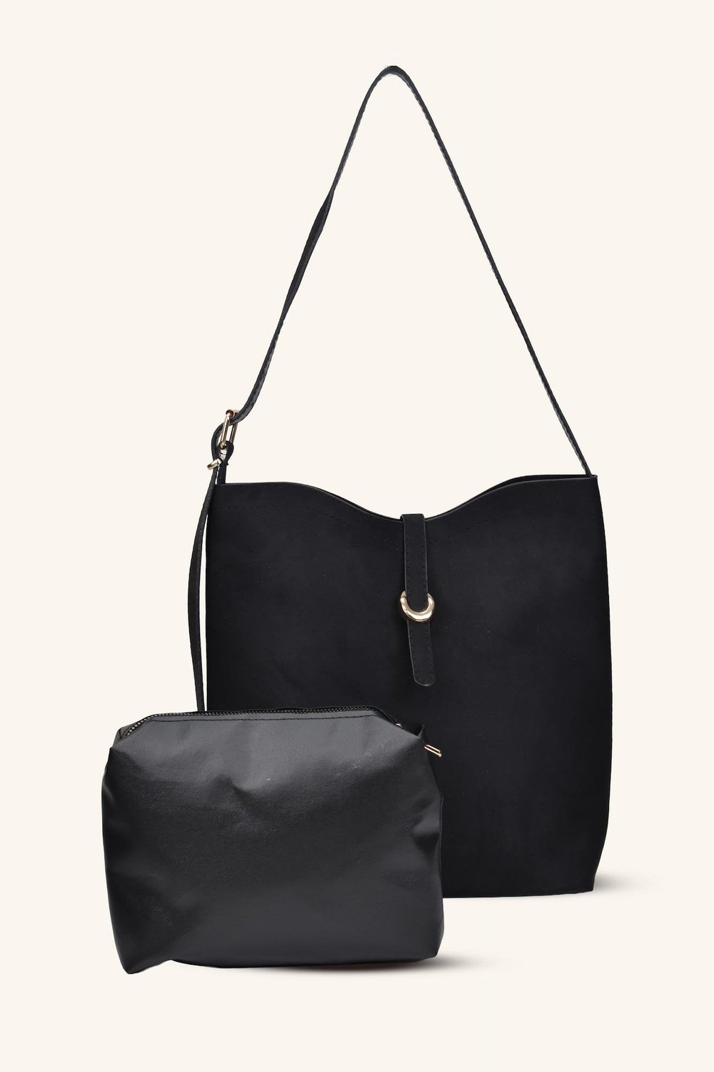 Dora El ve Omuz Çantası - Siyah