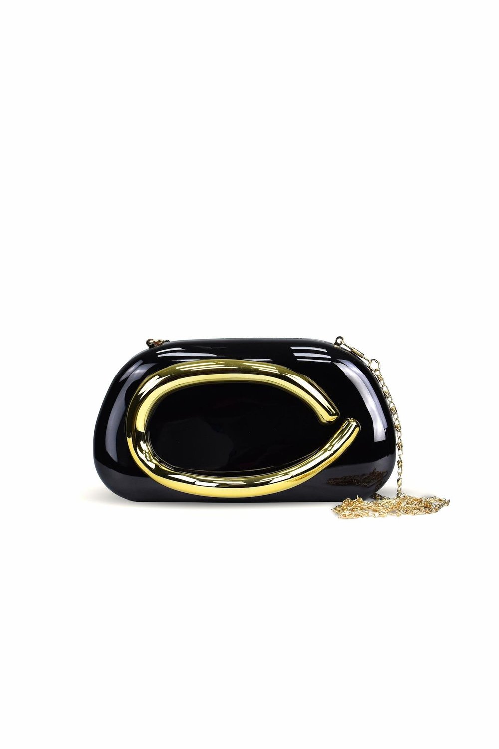 Glow Model Parlak Abiye Çanta - Siyah