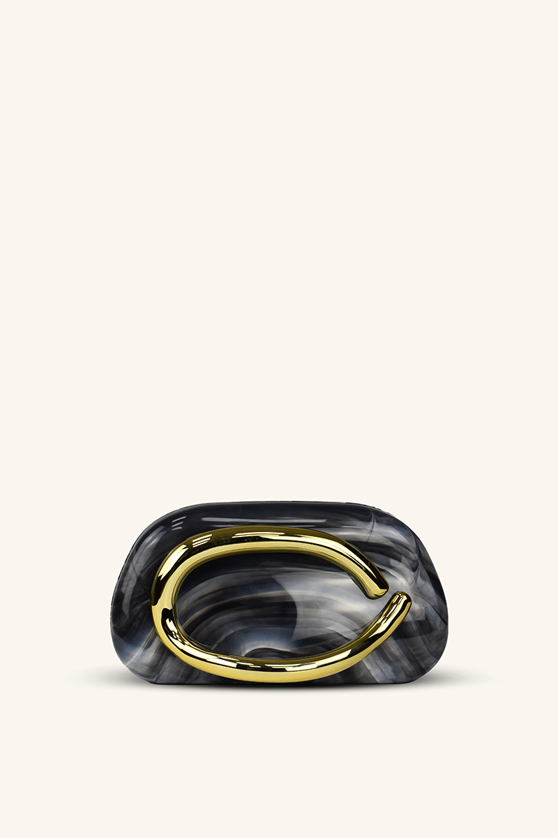 Glow Model Parlak Abiye Çanta - Gri