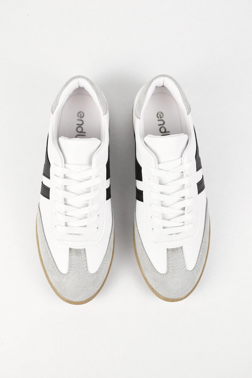 Kadın Bağcıklı Düz Taban Sneaker Spor Ayakkabı - Beyaz