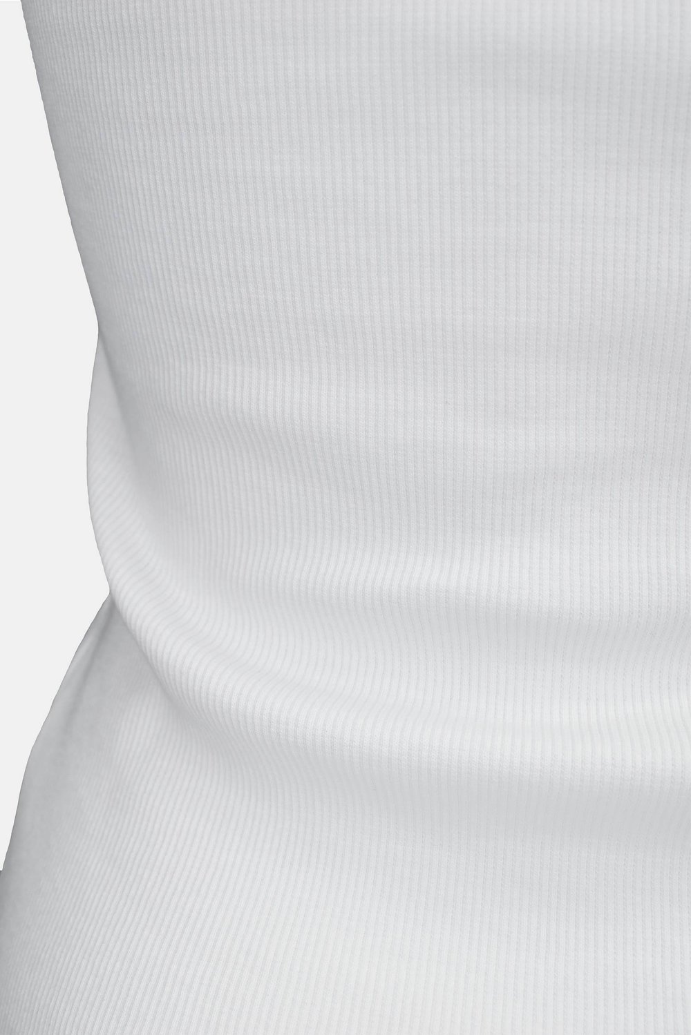 Kadın Geniş Askılı Fitilli Pamuklu Basic Atlet - Beyaz