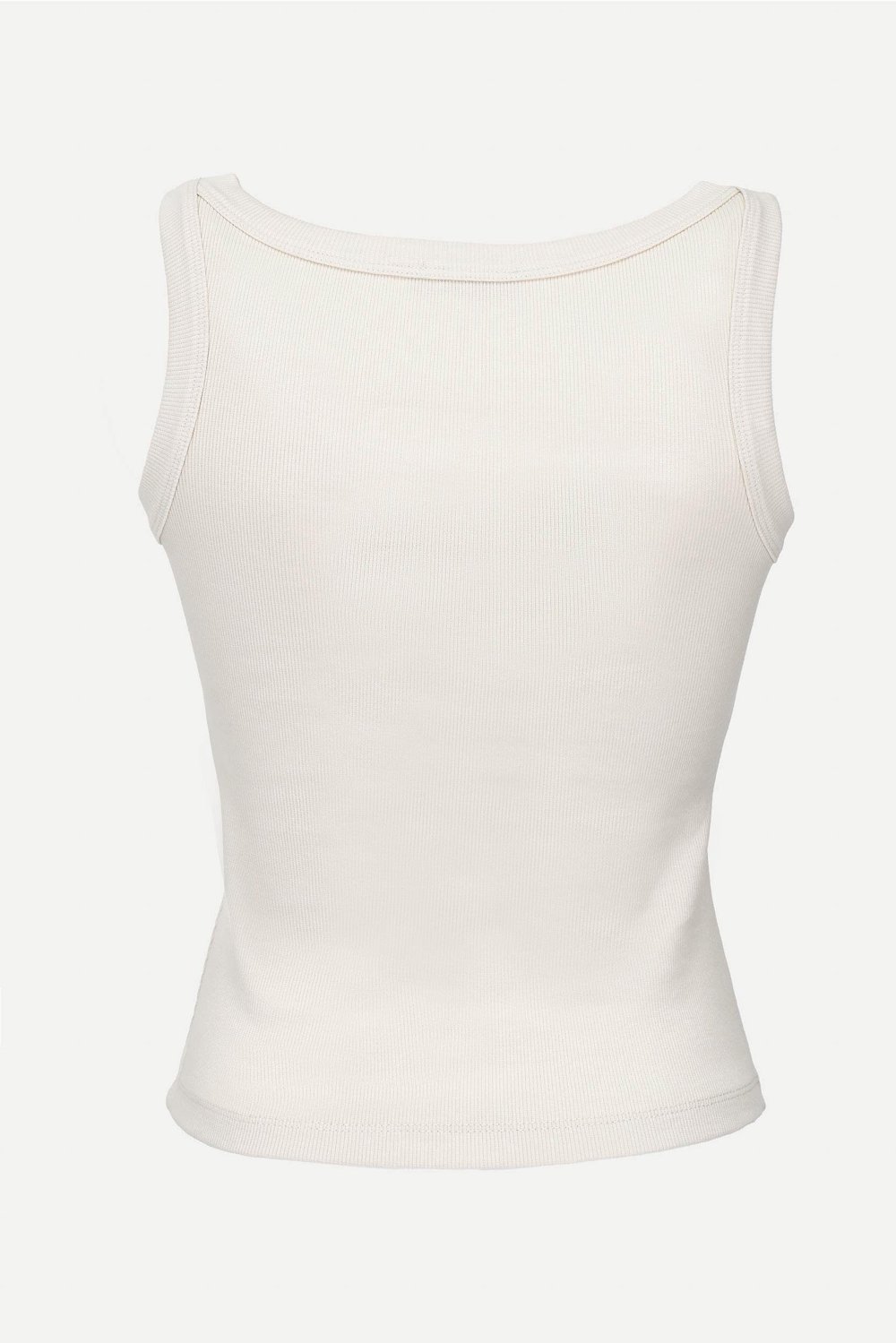 Kadın Geniş Askılı Fitilli Pamuklu Basic Atlet - Bej