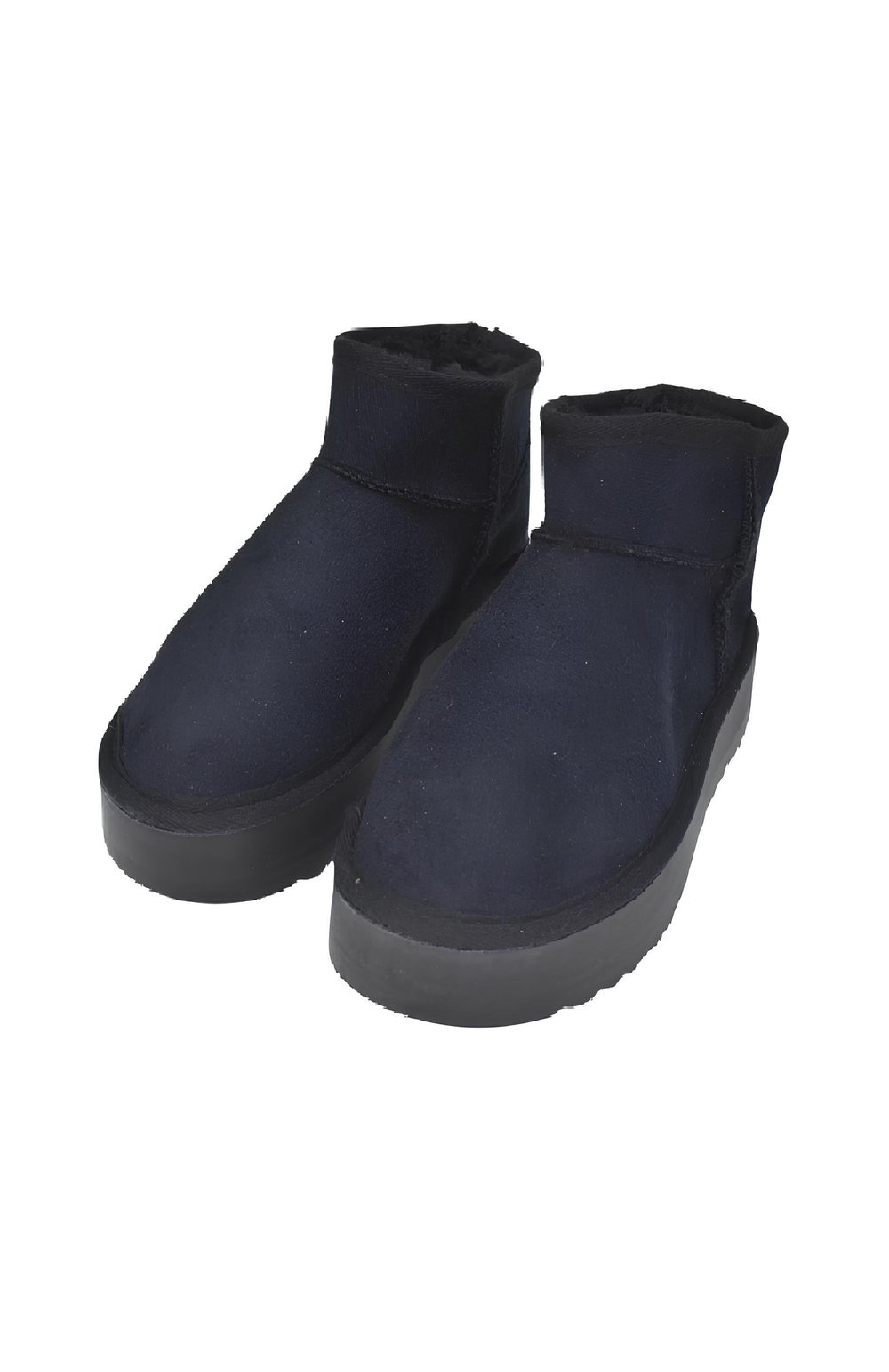 Kadın Süet Kalın Taban Kışlık Bot - Siyah