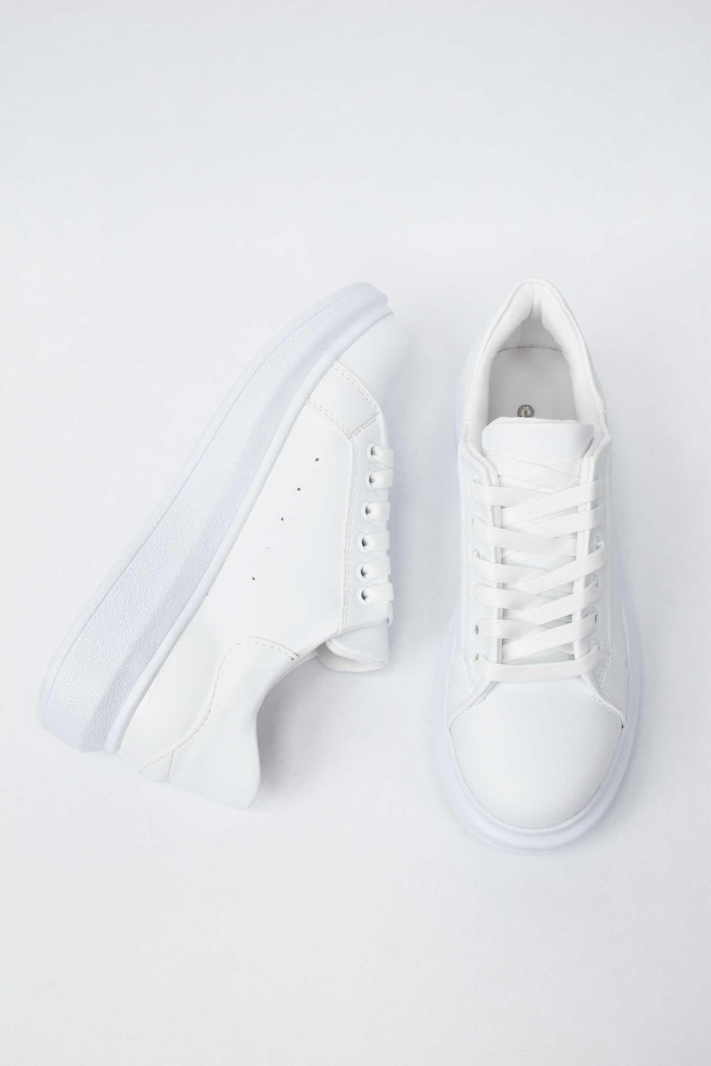 Kadın Yüksek Tabanlı Sneaker- Beyaz