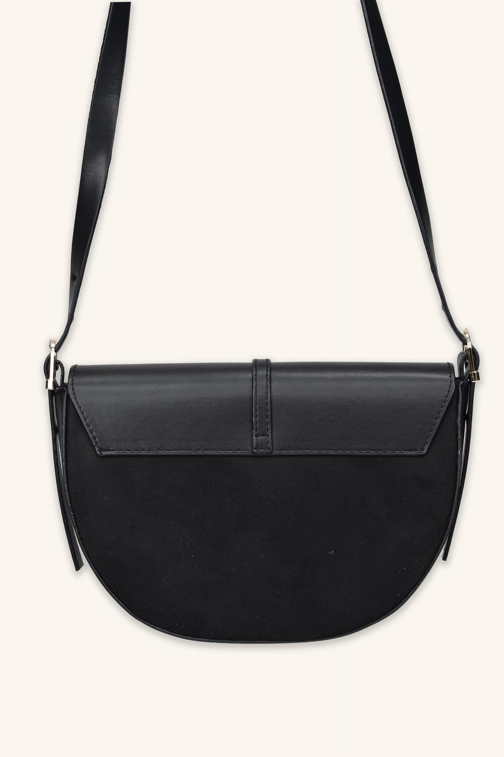 Luce Gold Detaylı El ve Omuz Çantası - Siyah