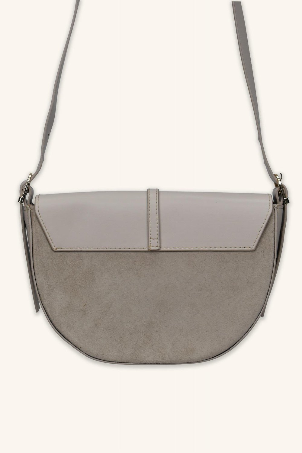 Luce Gold Detaylı El ve Omuz Çantası - Vizon