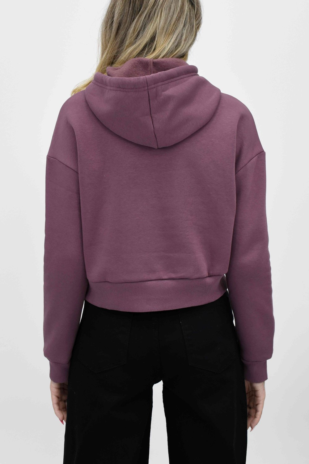  Kapüşonlu Baskılı Cep Detaylı Sweatshirt - Gül Rengi