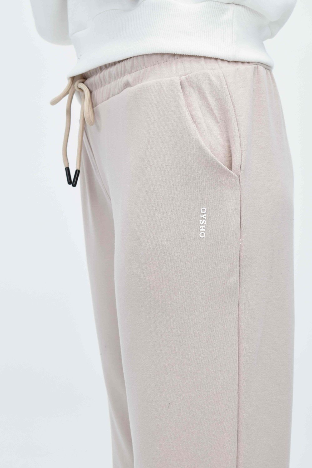  Bol Paça Cep Detaylı Eşofman Altı - Taş