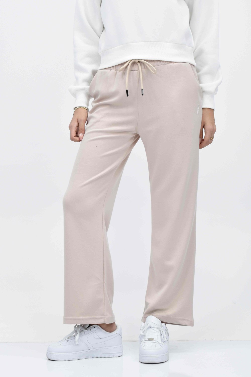  Bol Paça Cep Detaylı Eşofman Altı - Taş