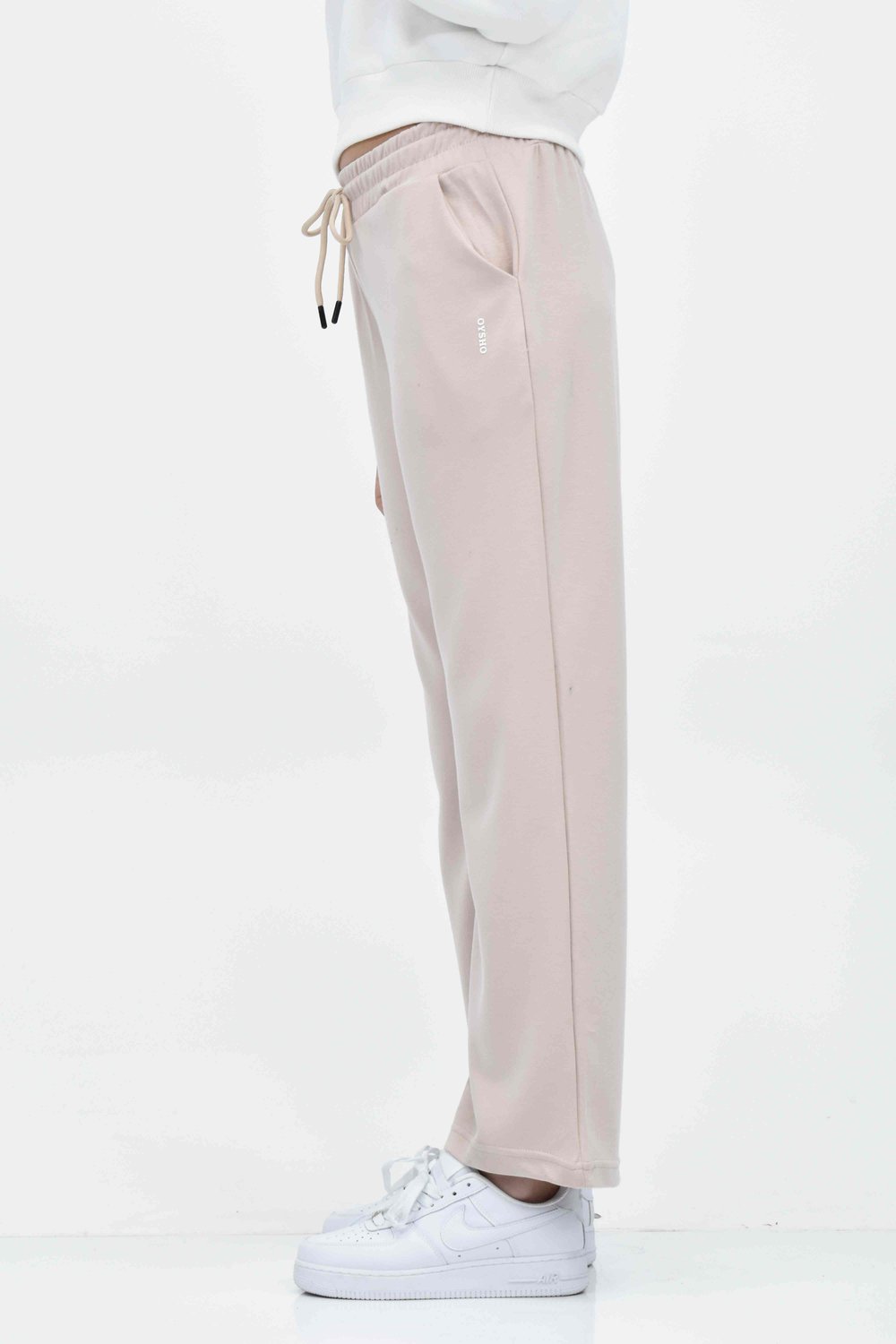  Bol Paça Cep Detaylı Eşofman Altı - Taş