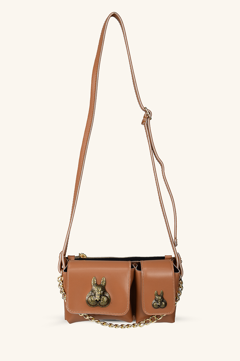 Sincap Aksesuar Detaylı El ve Omuz Çantası - Taba