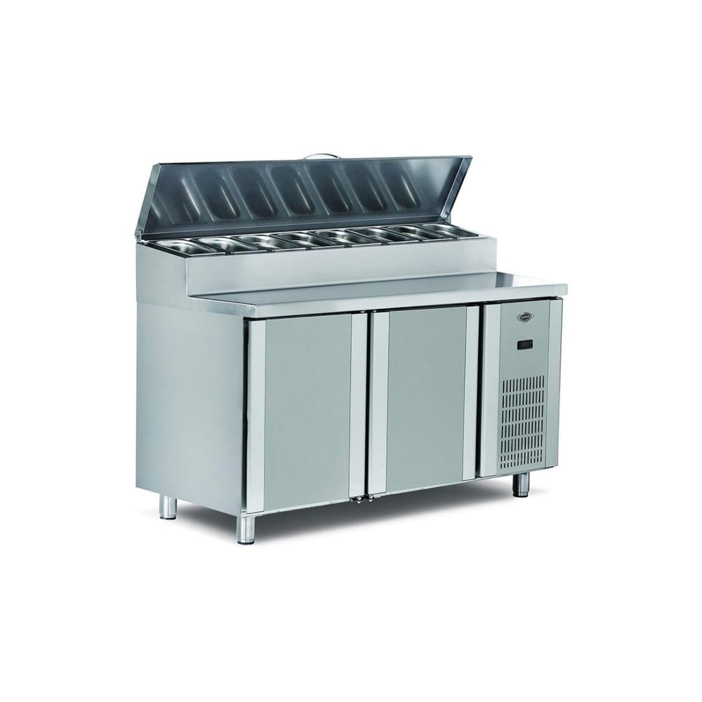 Empero Pizza Hazırlık Dolabı 2 Kapılı 150x70x85 cm EMP.150.70.01-PS