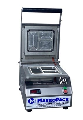 Makropack Tabak Kapatma Makinesi 3 Gözlü Manuel Kase Kapatma MP-350