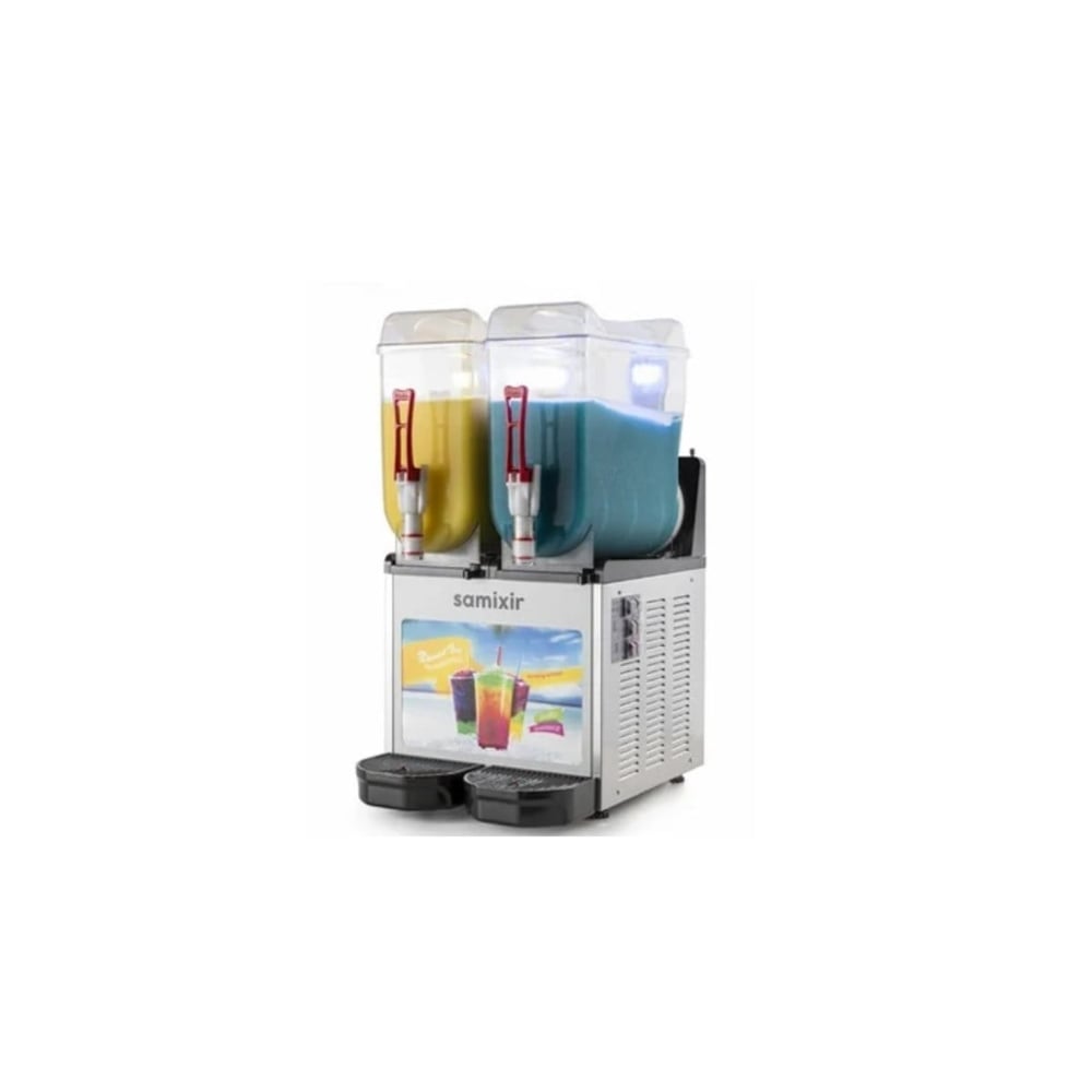 Samixir Slush24.Y Slush Twin-2li Ice Slush Makinesi-2x12 Litre Sarı
