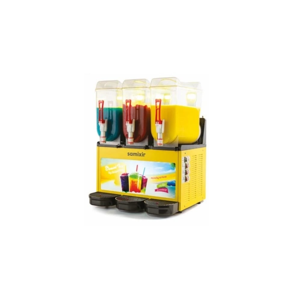 Samixir Triple SLUSH36.Y Buzlaş Makinesi Sarı 12+12+12 Lt.