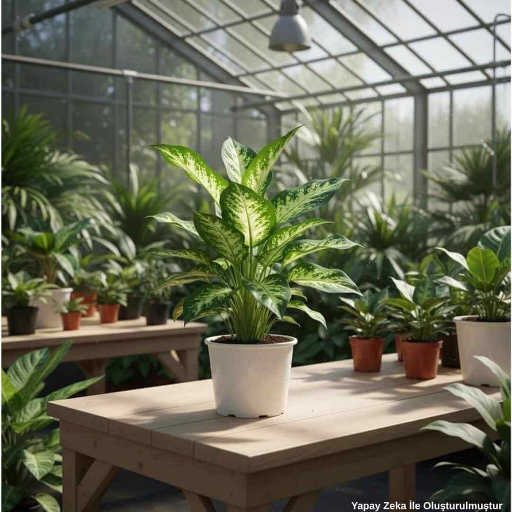 Difenbahya (Dieffenbachia Camilla Compacta) Yeşil
