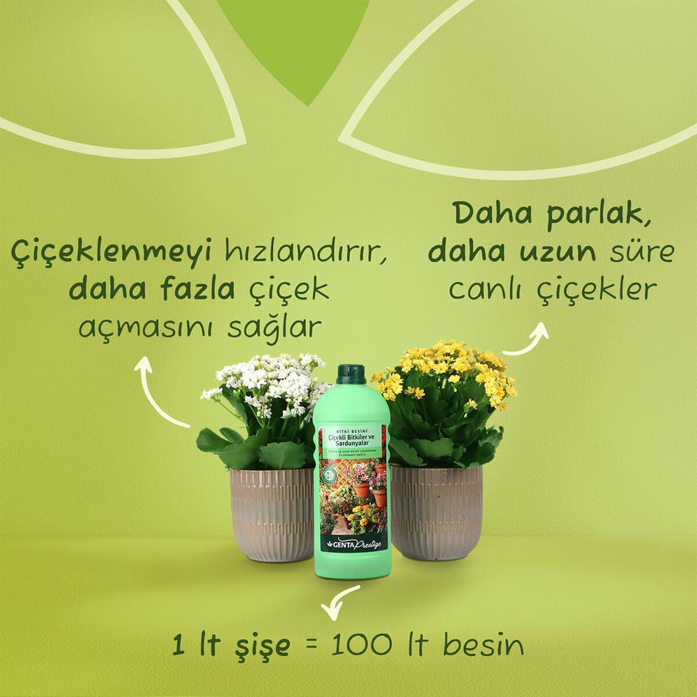 Genta Çiçekli Bitki ve Sardunya için Sıvı Besin (1 Lt)