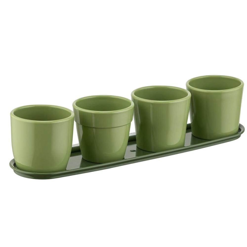 Kaktüs Saksı 4lü Set Mint 0,12*4 Lt  295*65*65 Mm
