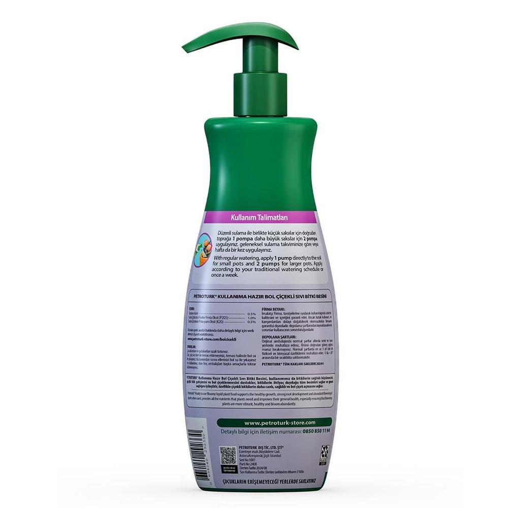PetroTurk Bol Çiçekli Bitkiler Sıvı Bitki Besini 250 Ml
