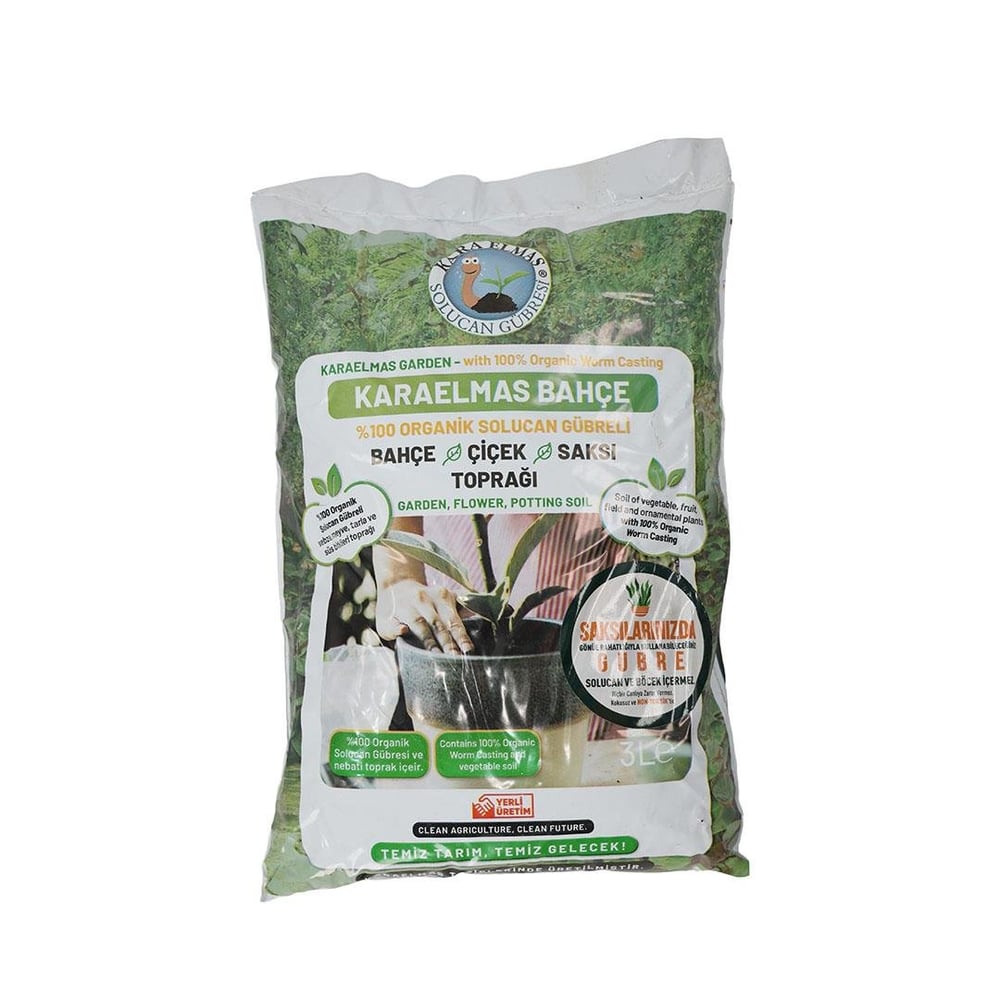 Poşette Solucan Gübresi 3 Lt