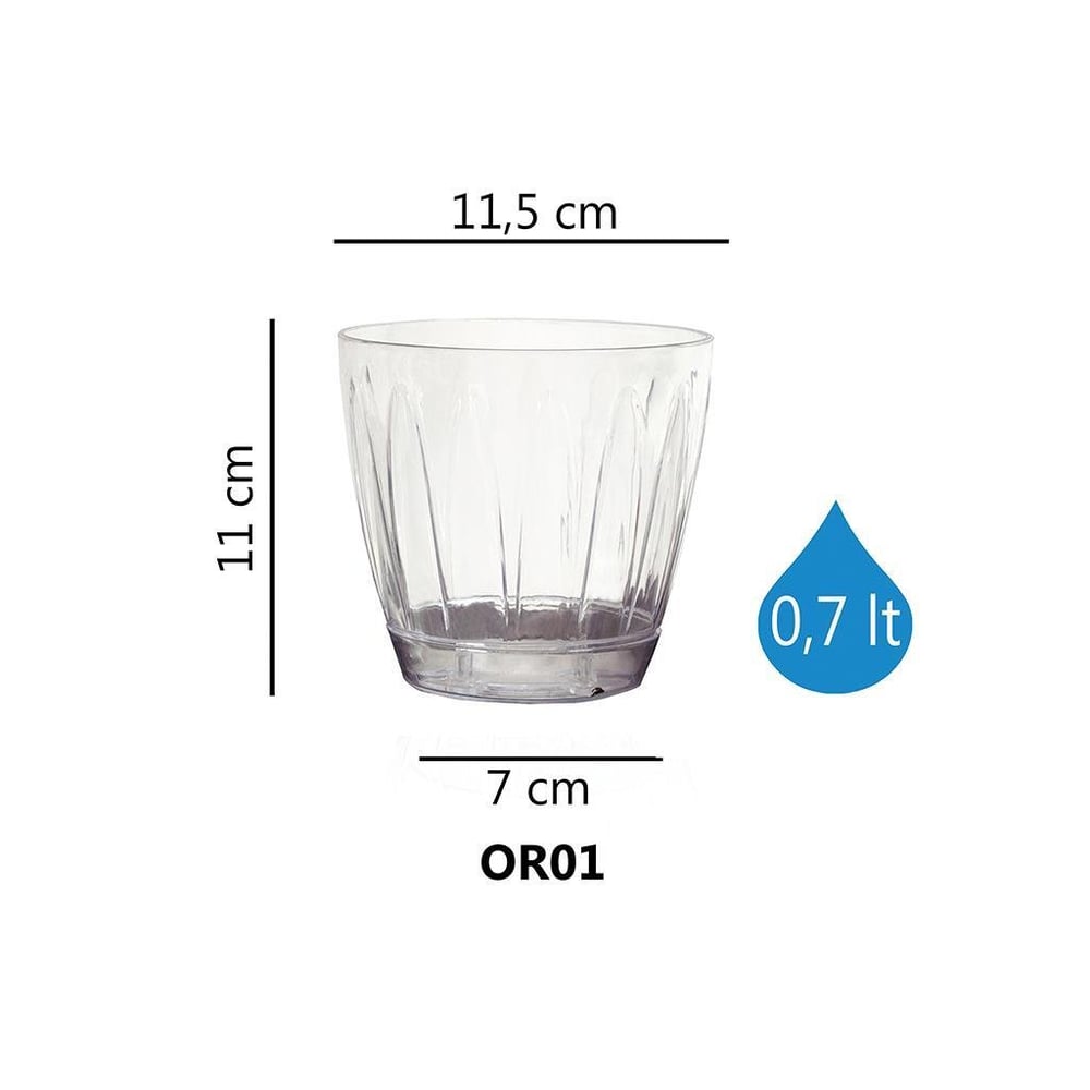 Serinova Orkide Saksısı 0.7 Lt Şeffaf(Orkide Saksı)