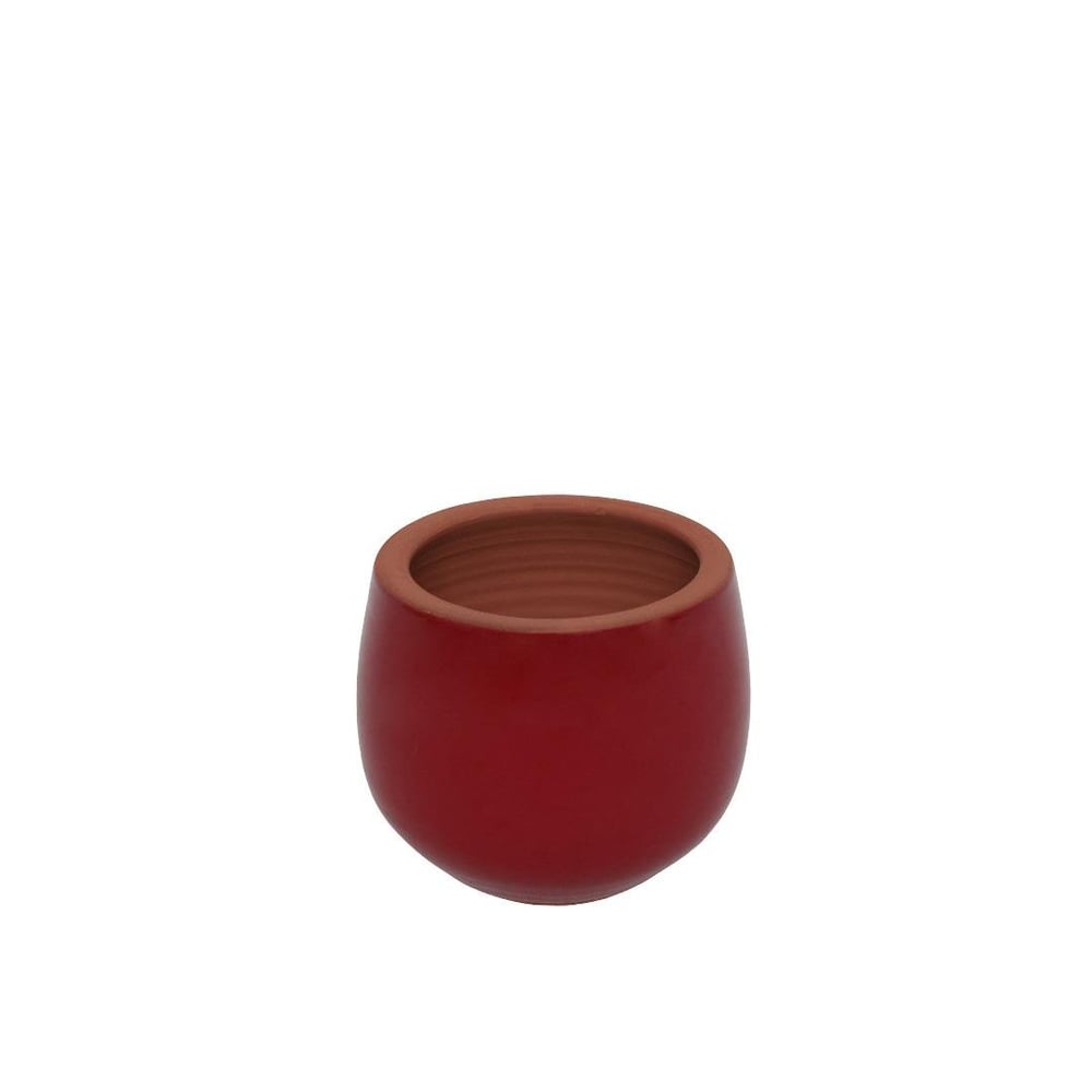 Toprak Saksı Düz Sırlı 12*13 Cm