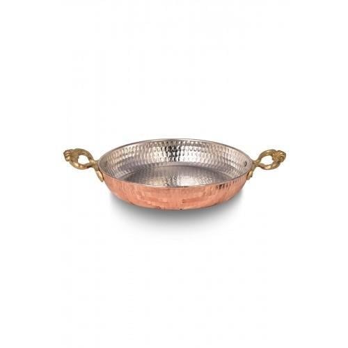 Turna Bakır Acemli Tava 2 No 16 Cm Makine Dövme Kırmızı Turna7558-1