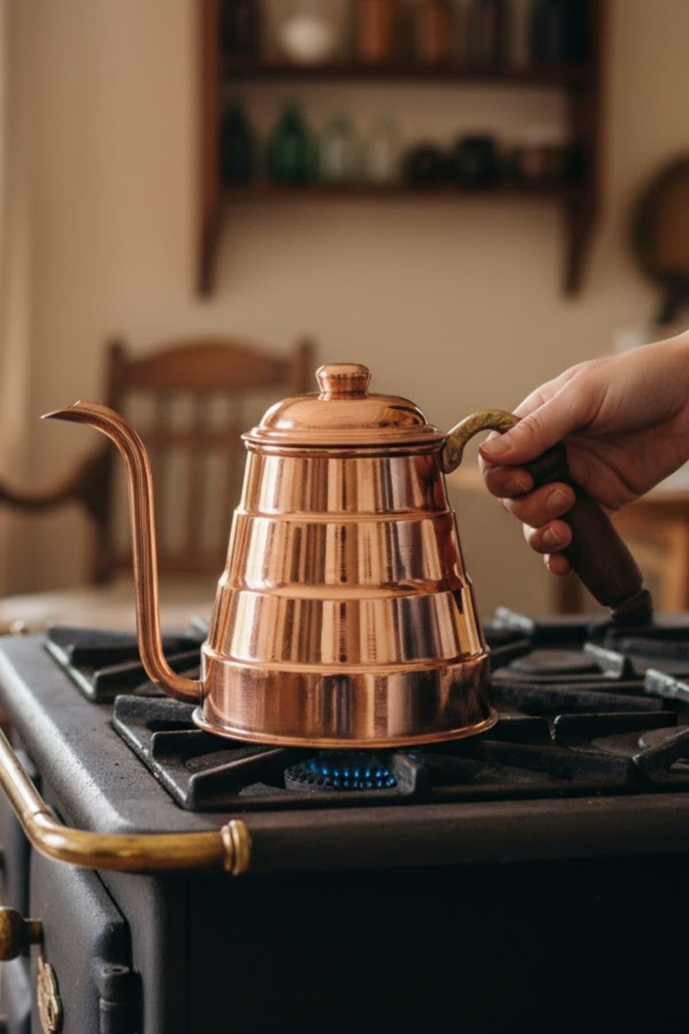Turna Bakır Tiryaki Demlik Düz Kırmızı Turna1967-1