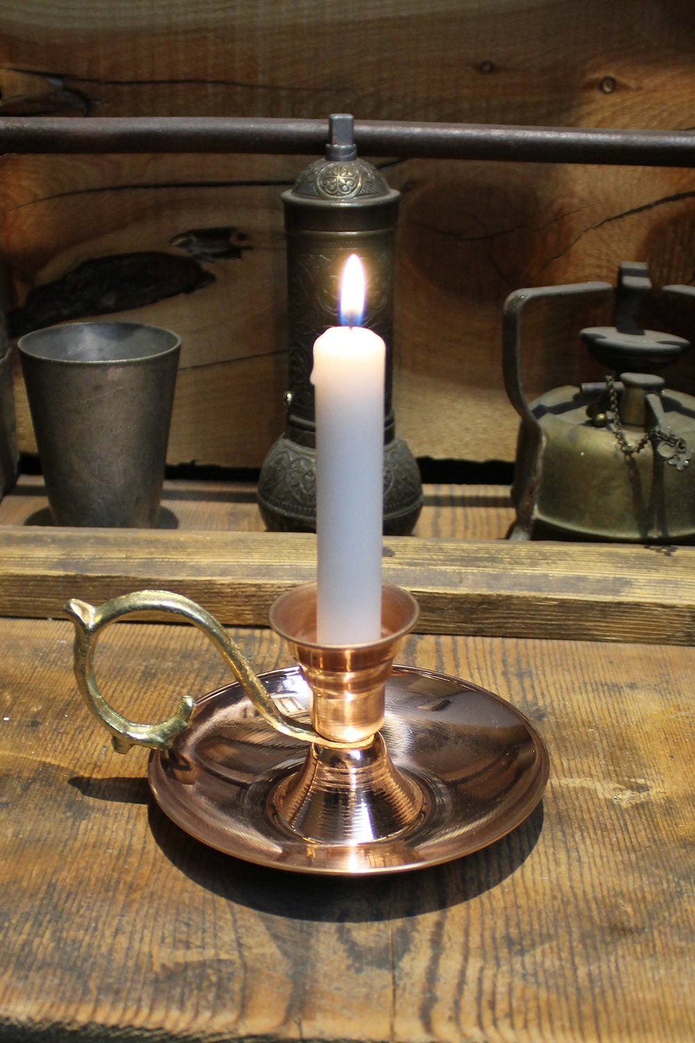 Turna Bakır Elit Mumluk & El Şamdanı Kendinden Iğneli Kırmızı Turna2619-1