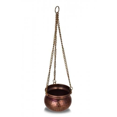 Turna Copper Pumpkin Flower Pot Set of 3 No. 2,3,4 Hand Forged Oxide Turna2572-3