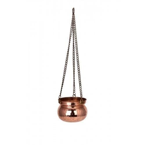 Turna Copper Pumpkin Flower Pot Set of 3 No. 2,3,4 Hand Forged Red Turna2572-1