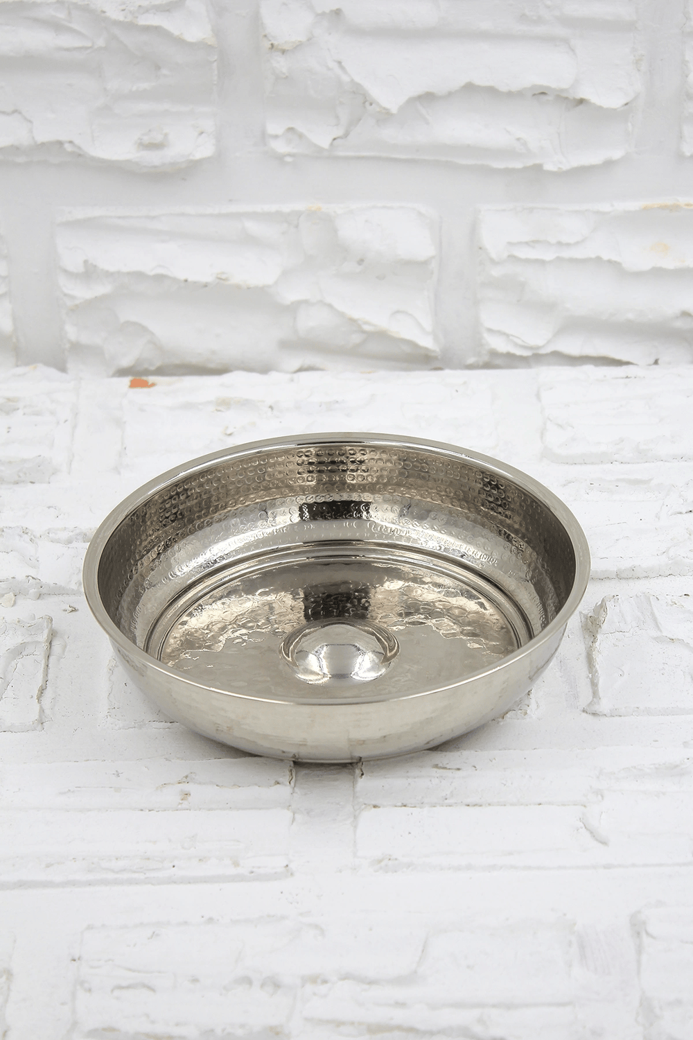 Turna Bakır Kurnacı Hamam Tası 16 Cm El Dövme Nikel Turna4052-2