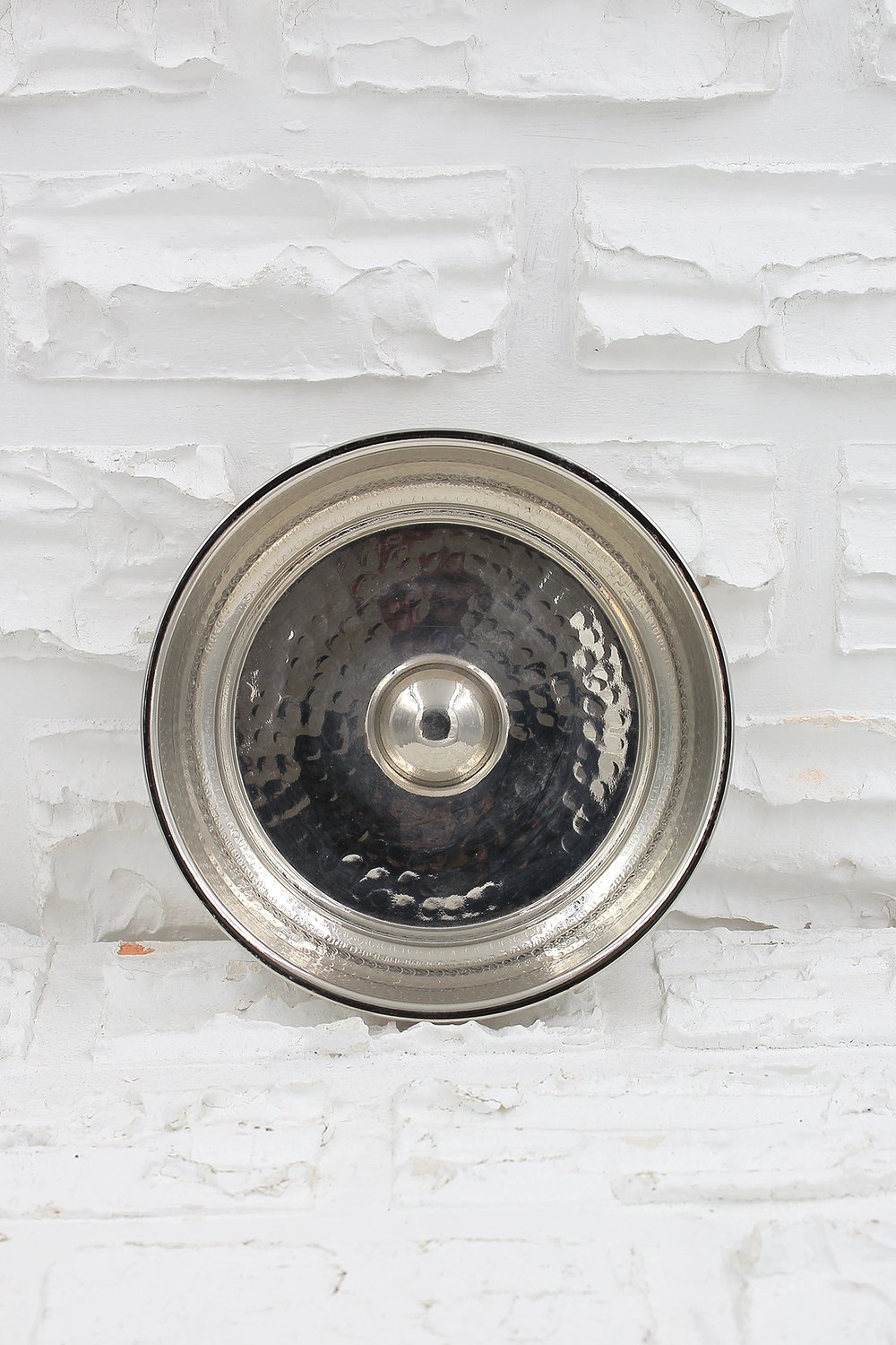 Turna Bakır Kurnacı Hamam Tası 18 Cm El Dövme Nikel Turna4053-2