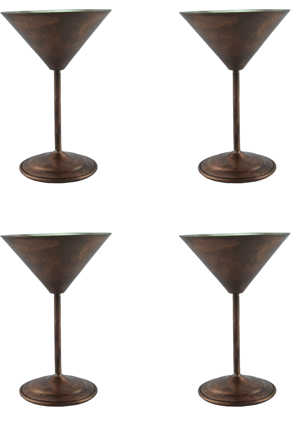 Turna Bakır Martini Kadeh Düz 250 Ml 4lü Takım Oksit Turna0459-43