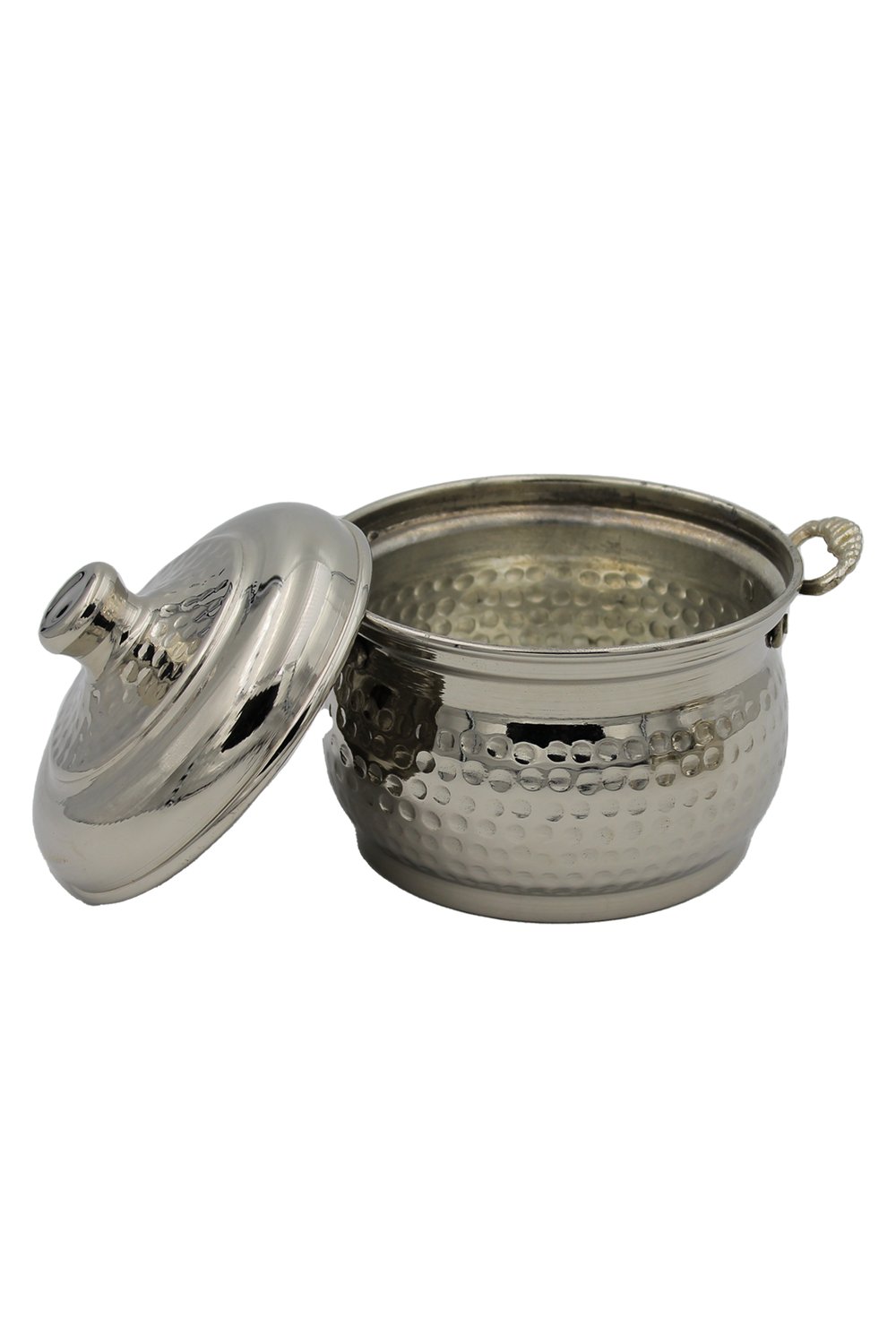 Turna Bakır Mini Güveç Tencere 1 No 12 Cm El Dövme Nikel Turna8174-2