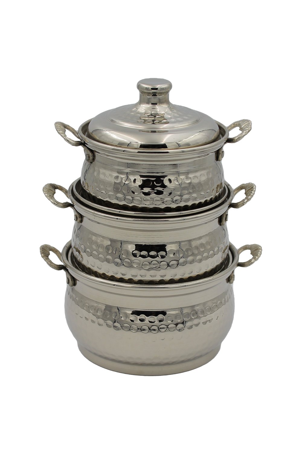 Turna Copper Mini Casserole Pot Set of 3 Hand Forged Nickel Turna8184-2