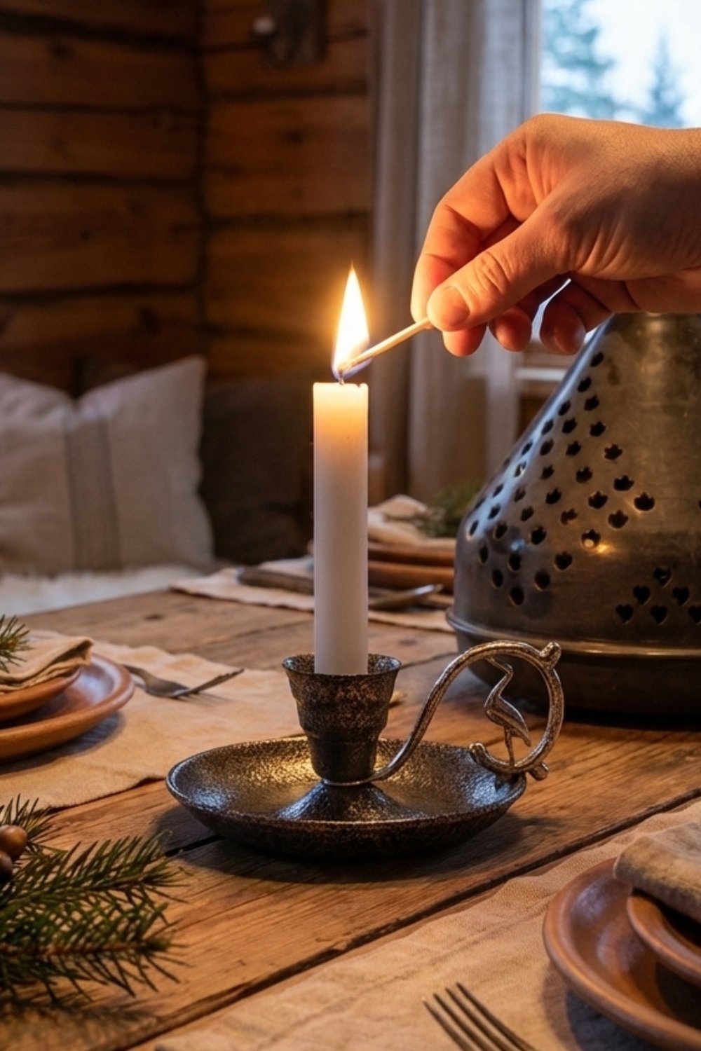 Metal Nostalji Mumluk & El Şamdanı Kendinden Iğneli Gümüş Turna2623-5