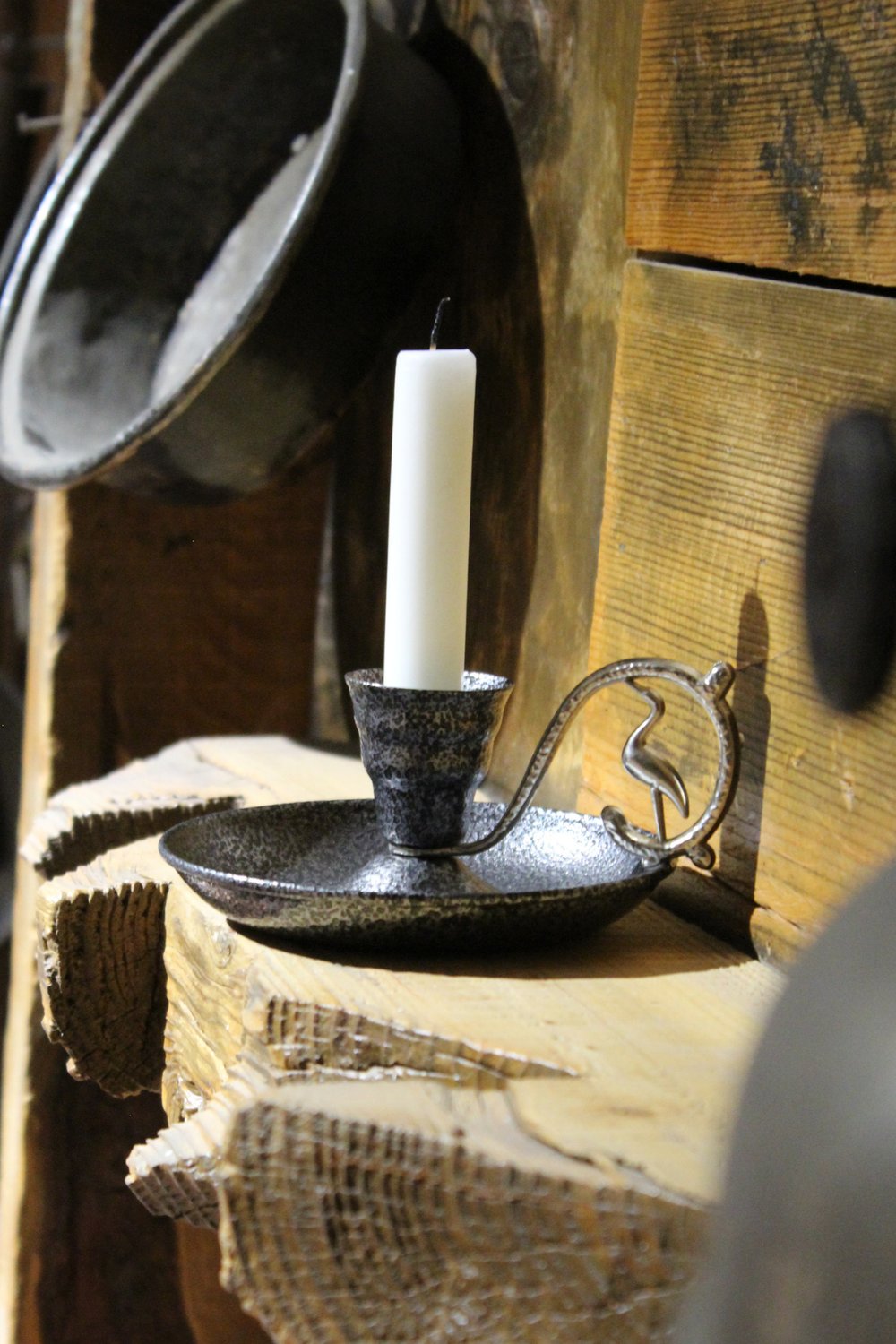 Metal Nostalji Mumluk & El Şamdanı Kendinden Iğneli Gümüş Turna2623-5